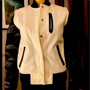 Jacket /vest wool and leather